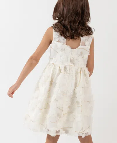 Rare Editions Girls 2t-6x 2-piece Bolero And Round Neck Dress Set In White