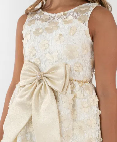 Rare Editions Girls 7-16 Soutache Illusion Bodice Dress In White