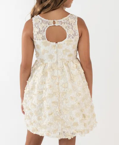 Rare Editions Girls 7-16 Soutache Illusion Bodice Dress In White