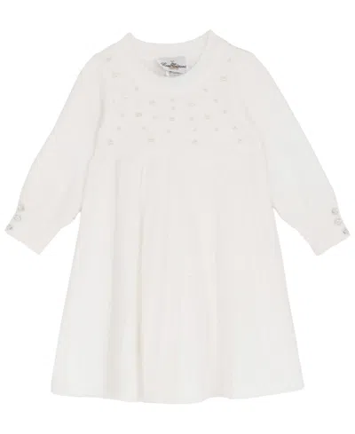 Rare Editions Girls 2t-6x Long-sleeve Sweater Dress In White