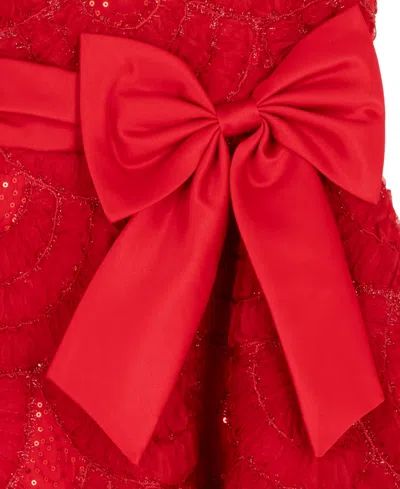 Rare Editions Girls 2t-6x Soutache Hi-low Sleeveless Dress In Red