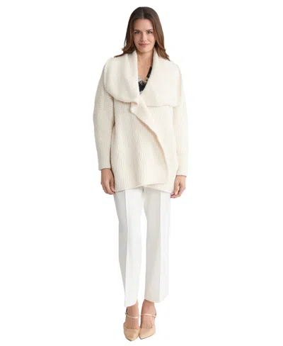 Jones New York Women's Wide-collared Cardigan Sweater In Neutral