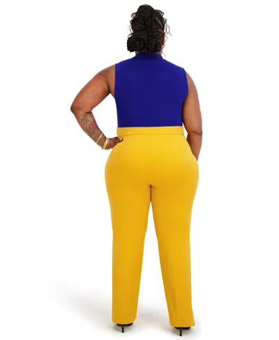 Kasper Women's Sleeveless Tie-neck Top In Blue