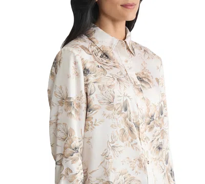 Jones New York Women's Long Sleeve Button-front T-shirt In Multi