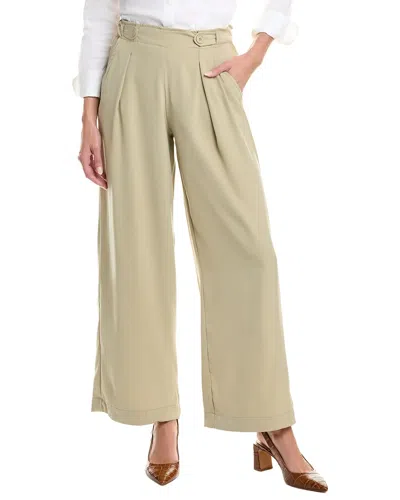 Max Studio Pleated Wide Leg Pant In Neutral