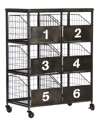 Zentique Claudio Storage Cart In Black