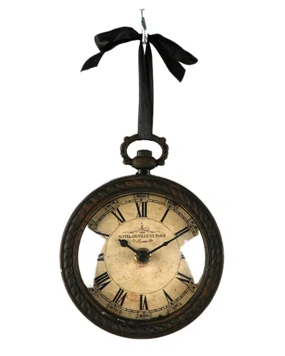 Zentique Ribboned Clock In Brown