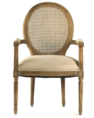 Zentique Medallion Arm Chair In Brown