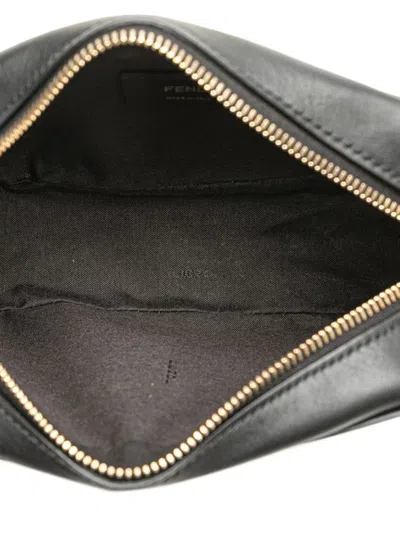 Pre-owned Fendi 2018-2025 Zucca Coated Canvas Camera Crossbody Bag In Brown