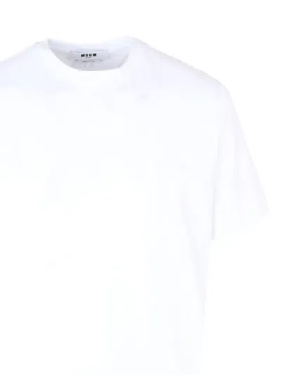 Msgm Logo T-shirt In White