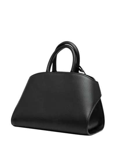 Pre-owned Ferragamo 2023-2025 Calfskin Hug Handbag Xs Satchel In Black