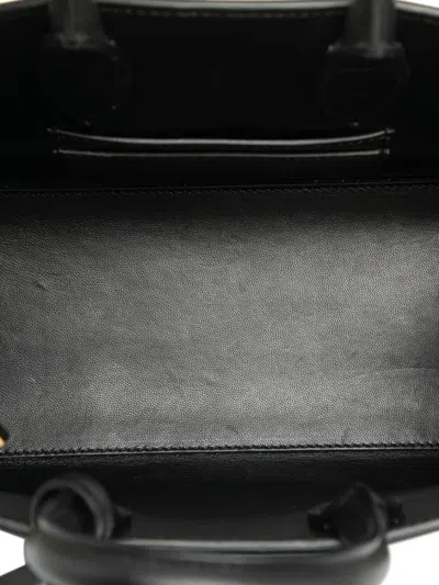 Pre-owned Ferragamo 2023-2025 Calfskin Hug Handbag Xs Satchel In Black