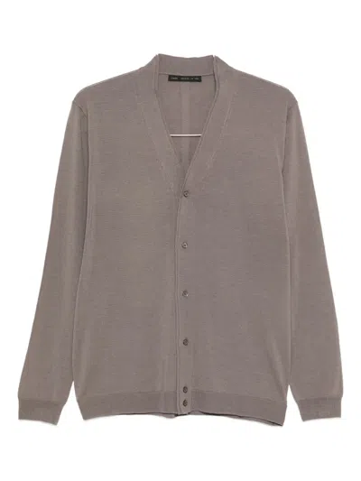 Low Brand V-neck Cardigan In Brown