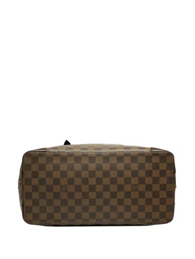 Pre-owned Louis Vuitton 2008 Damier Ebene Hampstead Mm Tote Bag In Brown