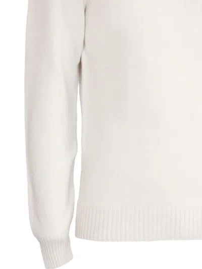Cruciani Crew-neck Cashmere Sweater In White