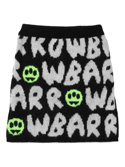 Barrow Text Graphic Skirt In Black