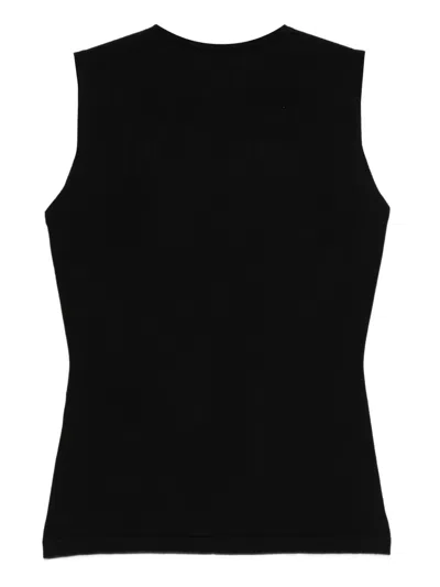 Chiara Boni La Petite Robe Bow Detail Tank Top In Black