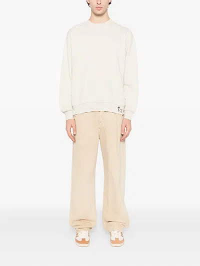 Izzue Graphic-print Cotton Sweatshirt In Neutral