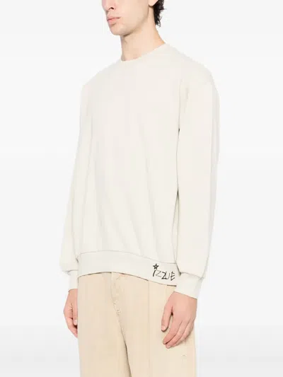 Izzue Graphic-print Cotton Sweatshirt In Neutral