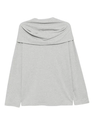 B+ab Logo-embroidered Top In Gray