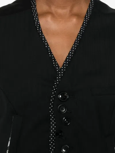 Undercover Panelled Waistcoat In Black