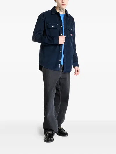 Tommy Hilfiger Corduroy Overshirt In Blue