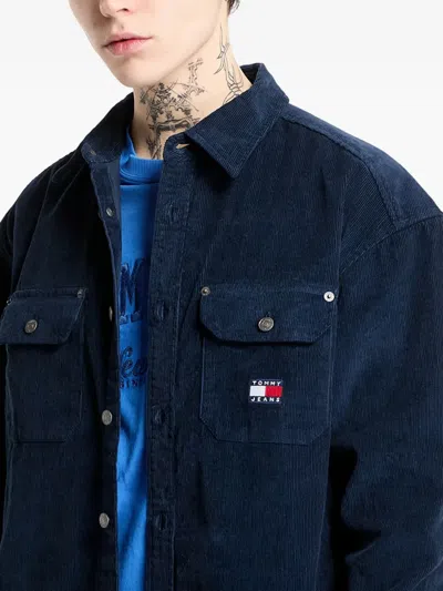 Tommy Hilfiger Corduroy Overshirt In Blue