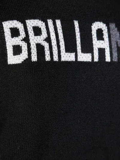 Mc2 Saint Barth Gc New Queen Brilliant Rhinestone Gc Brilliant Rhinestone Sweater In Black