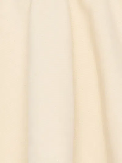 Msgm Drawstring Logo-print Skirt In Neutral