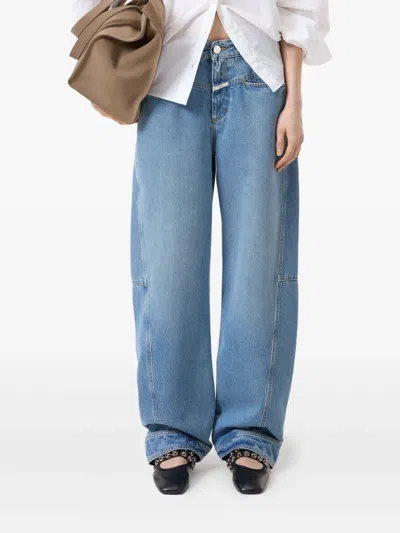 阔腿牛仔裤