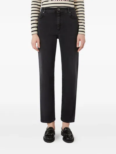 Max Mara Cinese Straight-leg Jeans In Black