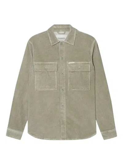 Closed Corduroy Pocket Shirt In Green