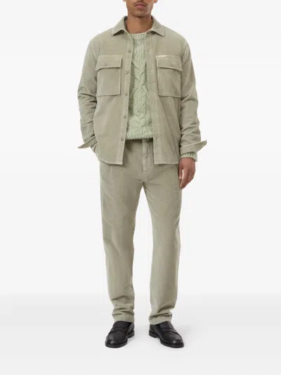 Closed Corduroy Pocket Shirt In Green