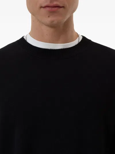 Closed Crew-neck Sweater In Black