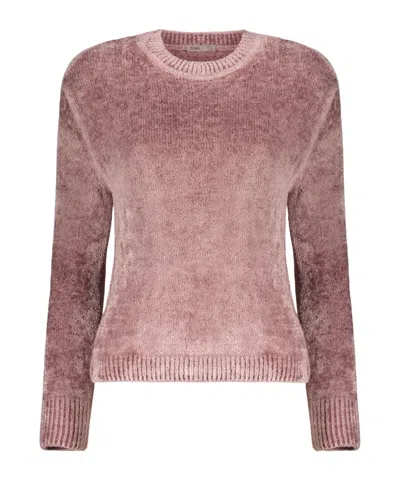 Herno Resort Chenille Long Sleeved Knitted Jumper In Brown