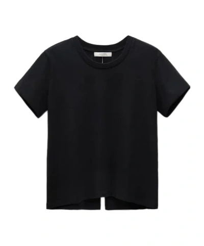 Dorothee Schumacher T-shirt With Satin Bows On The Back In Black