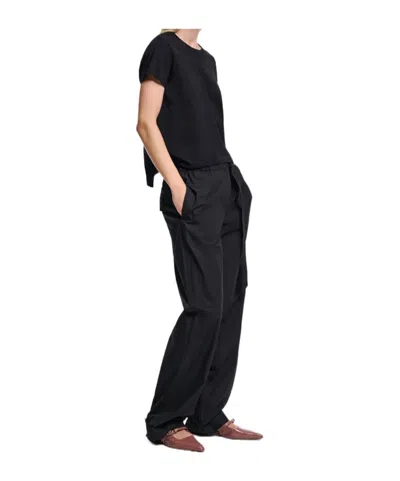 Dorothee Schumacher T-shirt With Satin Bows On The Back In Black