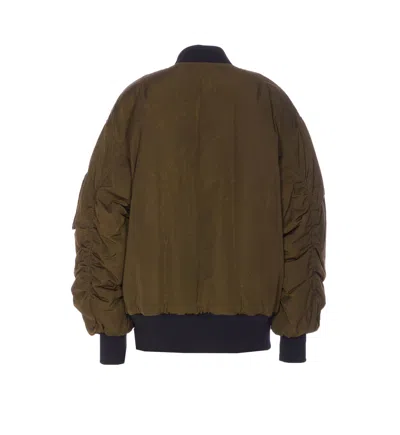 Dolce & Gabbana Down Jacket With Crewneck And Pockets In Green