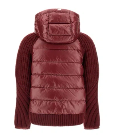 Herno Cardigan In Cob Stitch Wool And Nylon Ultralight In Brown