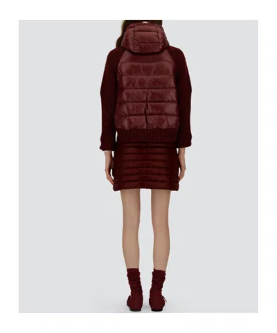 Herno Cardigan In Cob Stitch Wool And Nylon Ultralight In Brown