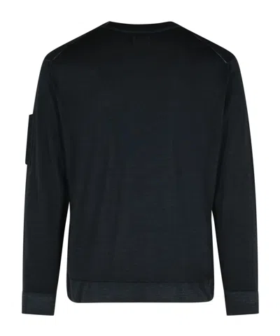 C.p. Company Men Knitwear Crew Neck In Fast Dyed Merinos In Blue