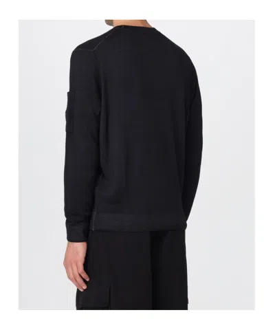 C.p. Company Men Knitwear Crew Neck In Fast Dyed Merinos In Blue