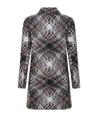 Missoni Patterned Button Coat In Black