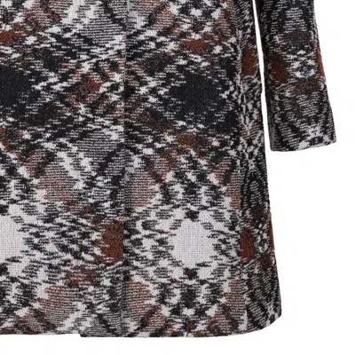 Missoni Patterned Button Coat In Black