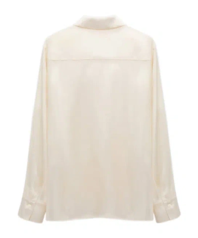 Dorothee Schumacher Sense Of Shine Silk Shirt In Neutral
