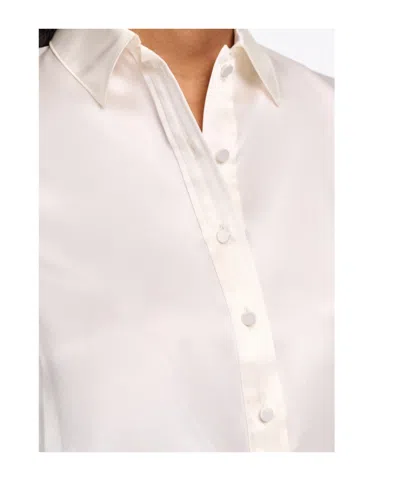 Dorothee Schumacher Sense Of Shine Silk Shirt In Neutral