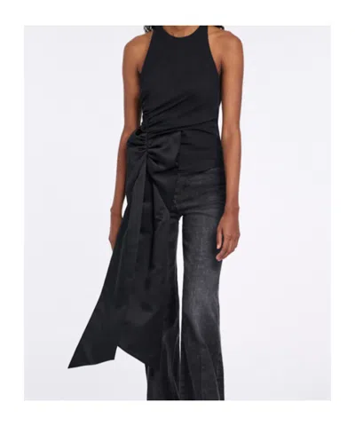 Dorothee Schumacher Bow-detail Draped Top In Black