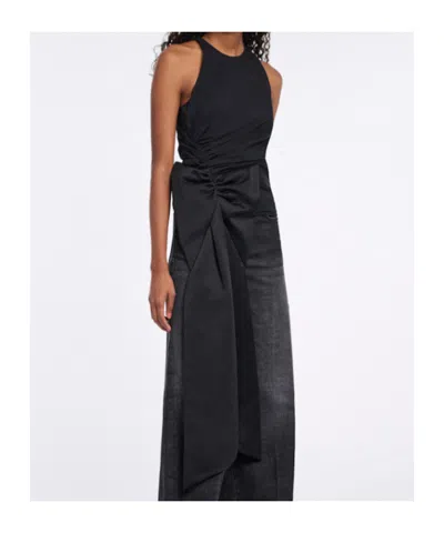 Dorothee Schumacher Bow-detail Draped Top In Black