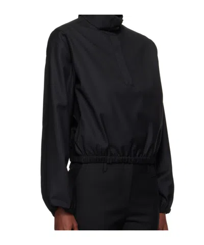 Loulou De Saison Zyla Stand Collar Jacket In Black