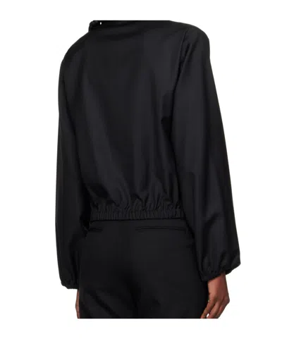 Loulou De Saison Zyla Stand Collar Jacket In Black